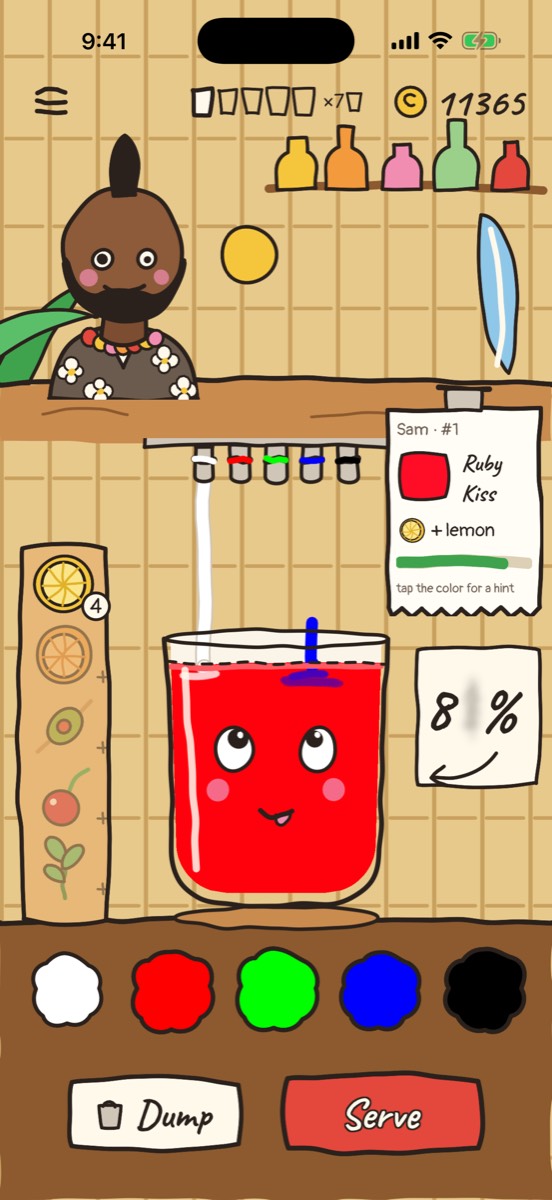 The moody glass smiling