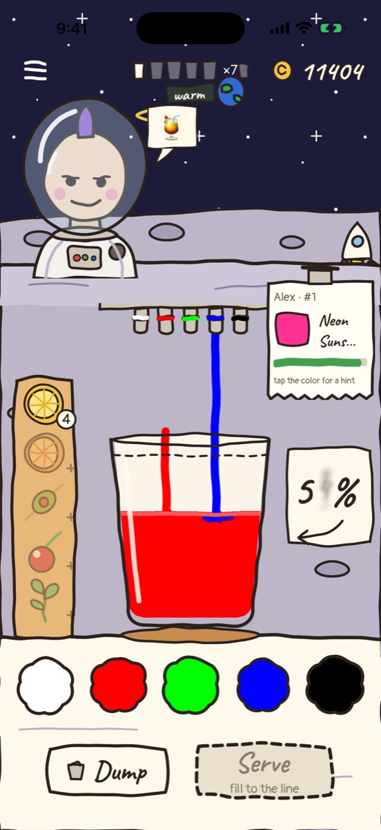 The moon bar theme with an astronaut customer